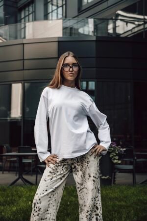 Oversize z długim rękawem